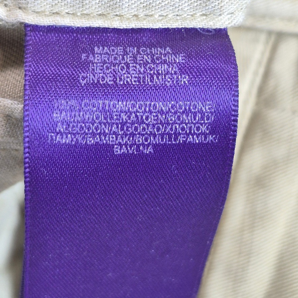 Ralph Lauren Purple Label Chino Pants Womens 4 (30x31) Khaki Cotton Straight - Picture 8 of 9